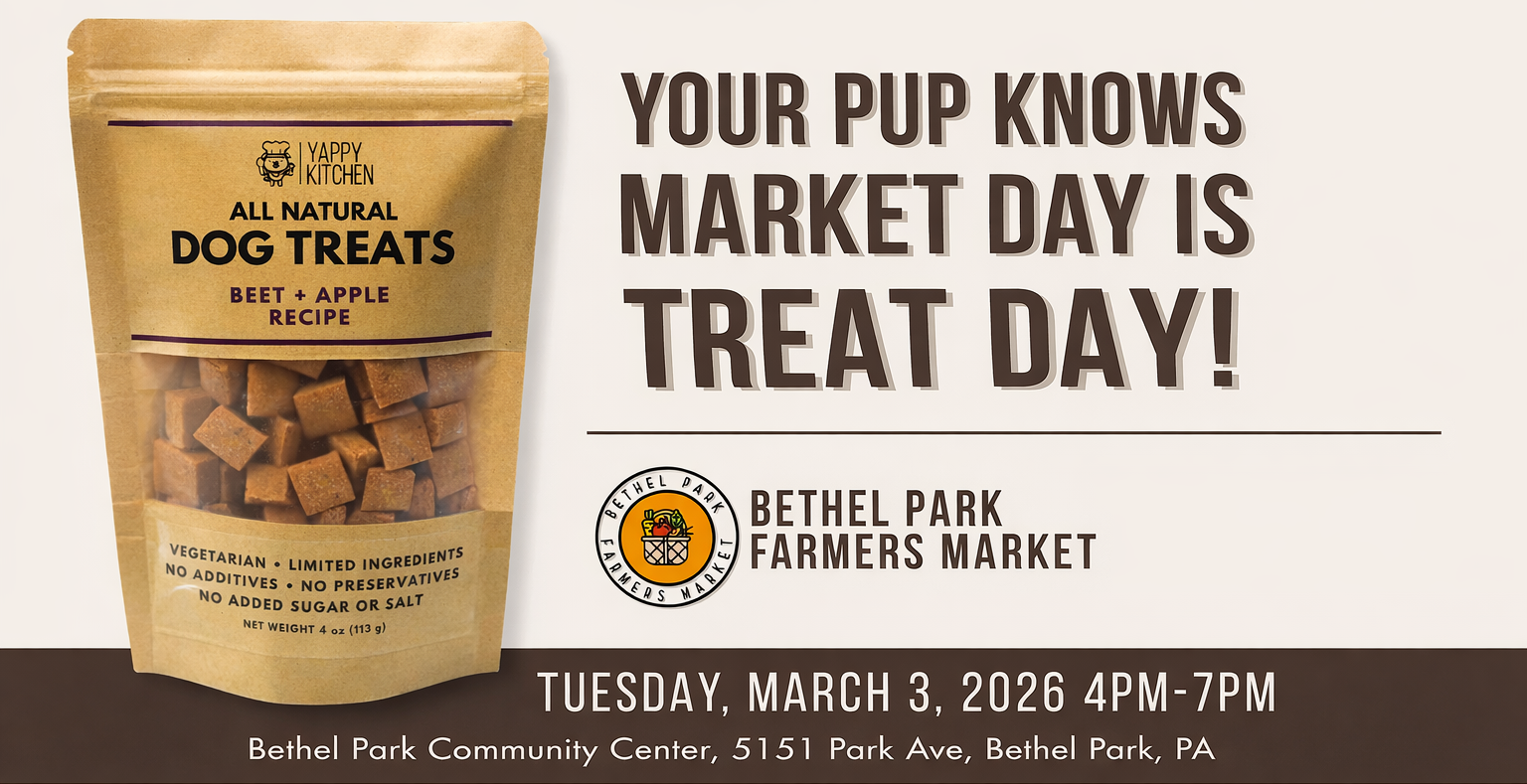 Yappy Kitchen at Bethel Park Farmers Market – Treat Day for Your Pup