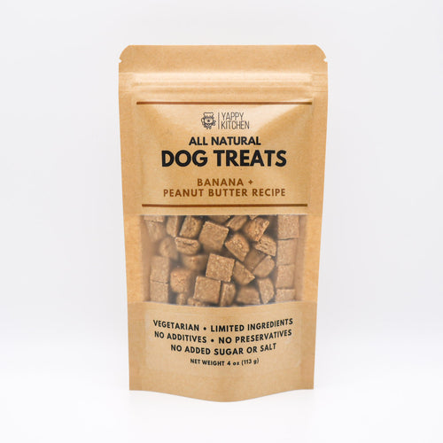 Banana + Peanut Butter Dog Treats