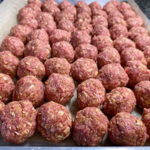 raw meatballs for dogs